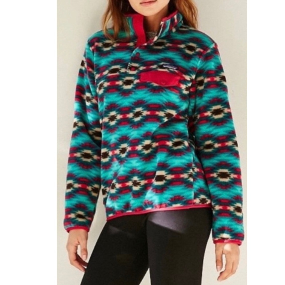 Patagonia Synchilla Wild Desert Snap-T Fleece Sweater Aztec Western
